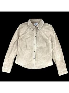 Vintage LOFT Tan Suede Button Down Jacket